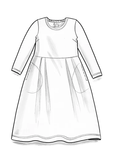 Robe à motif/unie "Frida" en jersey de coton biologique - noir