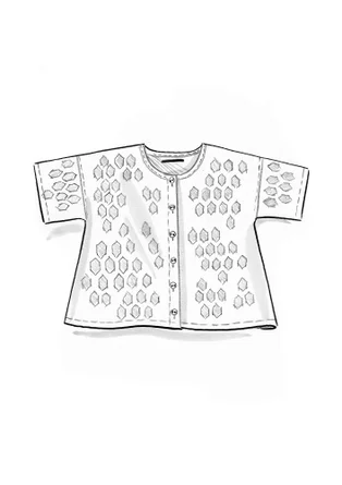 Bluse „Vendela“ aus Bio-Baumwollgewebe - feder-gemustert