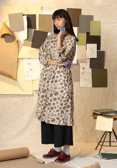 Kleid „Petunia“ aus Öko-Baumwollgewebe - natur