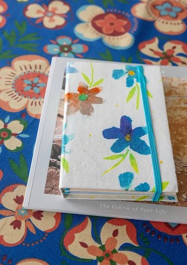 “Brush” fabric-covered paper notebook