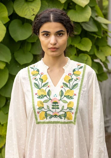 “Hilda” woven organic cotton tunic - ecru