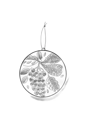 Julekule «Gnistra» i pappmasjé - lavarød