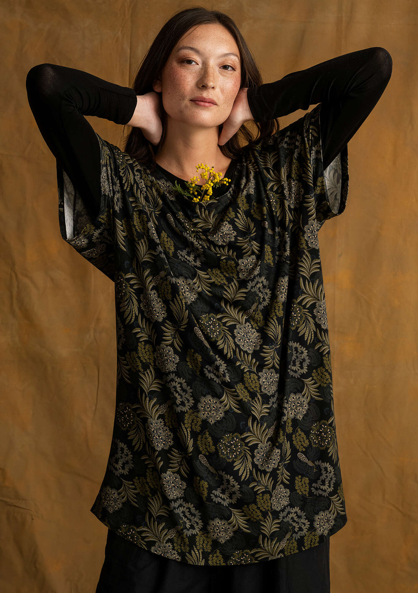 Amaya” patterned tunic in lyocell/spandex gudrunsjoden.com