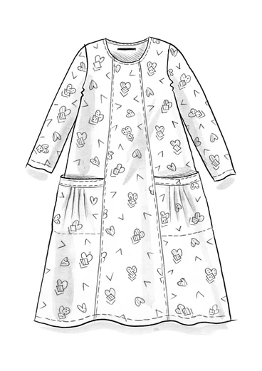 “Sprint” linen dress - violet/patterned