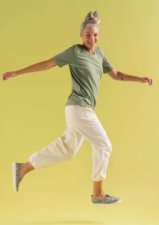 “Jane” T-shirt in organic cotton/spandex - hopper