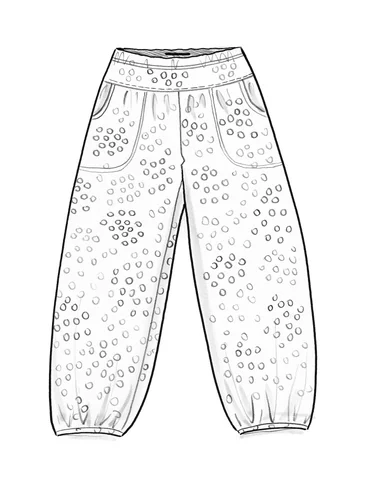 “Stella” jersey pants in organic cotton/spandex - akvamarin