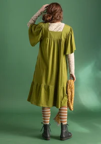 Jersey dress in cotton/modal - moss green