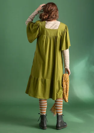 Robe en jersey de coton/modal - vert mousse