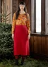 “Vinternatt” alpaca blend knit skirt (tomato M)