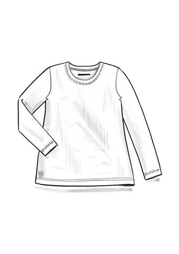 Jersey top in ribbed organic cotton - verona green