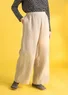 “Alva” woven pants in linen (dark nature M)