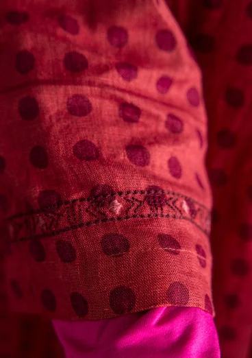 Kangasmekko ”Asta” pellavaa - viikuna/kuviollinen