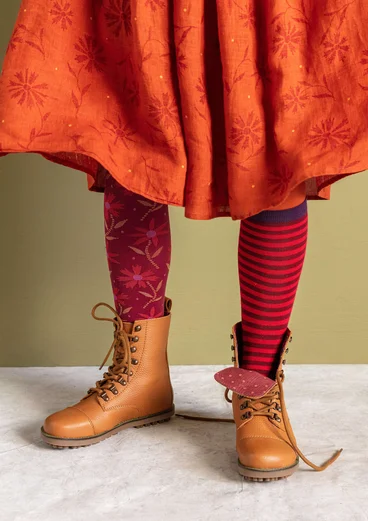 Bottines en cuir nappa - sienne brûlée