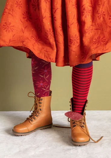 Bottines en cuir nappa - sienne brûlée