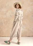 “Gardener” organic cotton/linen dungarees (dark natural S)