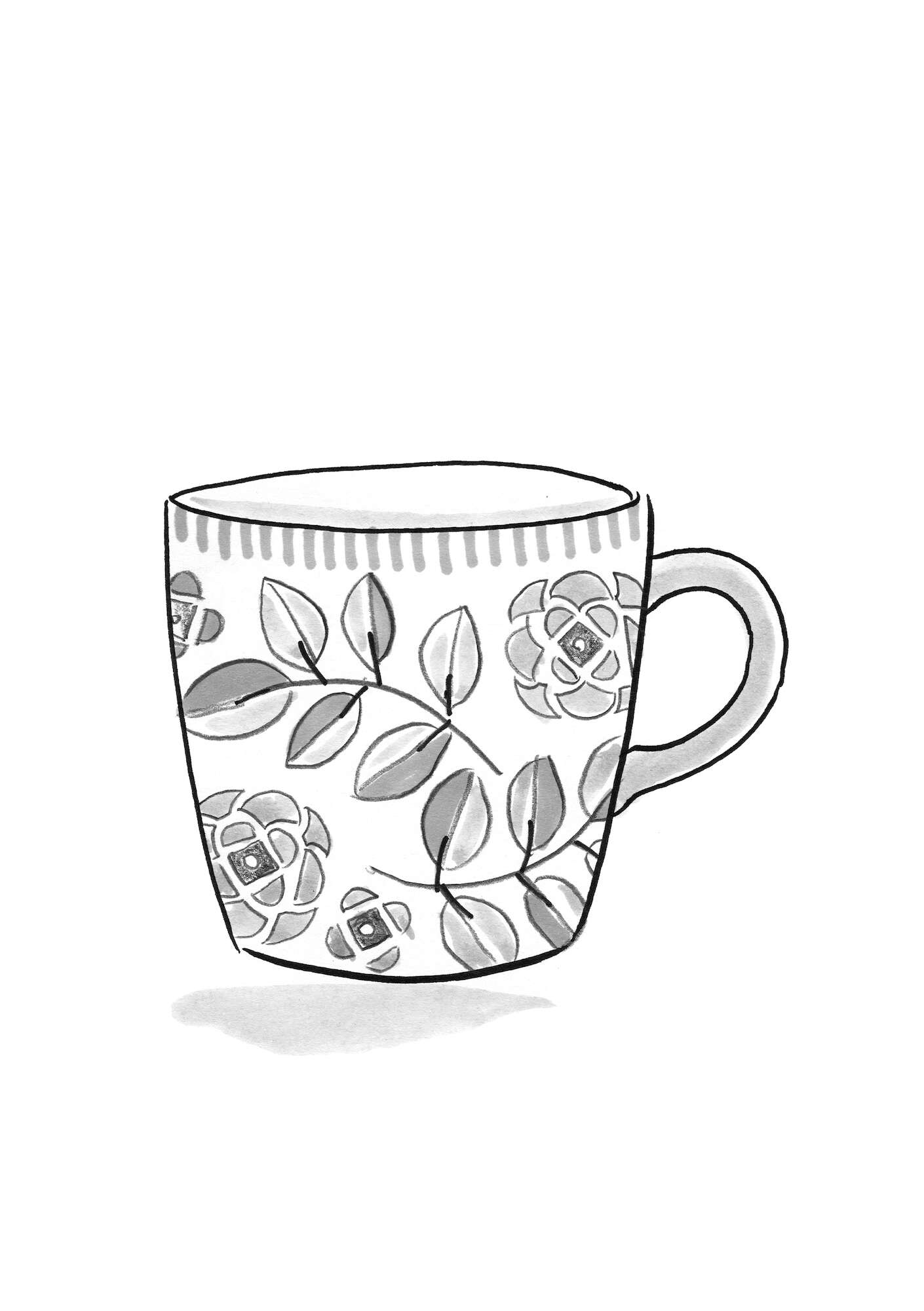  “Tulsi” ceramic mug chilli