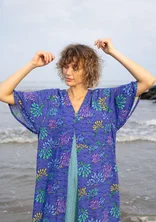 “Pearl” woven viscose/linen dress - lupin