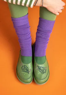 “Irma” nappa shoes with elastic strap - coriander