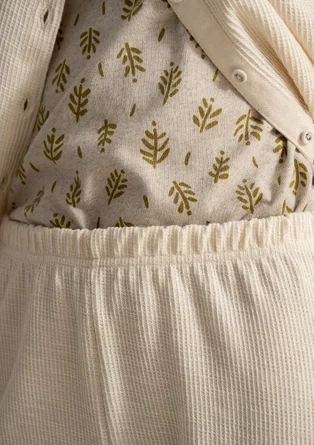Gerippte Leggings aus Bio-Baumwolle - ungefärbt