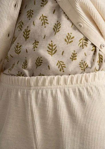 Gerippte Leggings aus Bio-Baumwolle - ungefärbt
