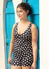 Badlinne "Sunshine" i återvunnen polyamid/elastan - svart0SL0mnstrad