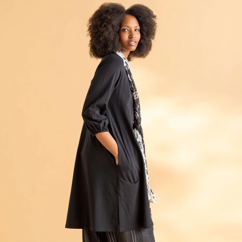 Jerseykleid „Eleonora“ aus Bio-Baumwolle/Elasthan - schwarz