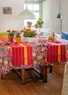 Striped organic cotton table runner (amaryllis One Size)