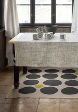 “Mary” organic cotton and jute mat - black