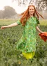 “Midsommernatt” organic cotton jersey dress (seaweed S)
