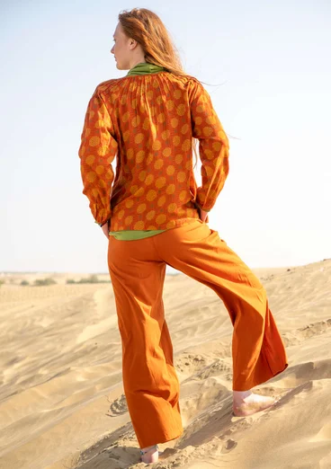 “Daisy” organic cotton jersey trousers - henna