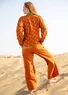 “Daisy” organic cotton jersey trousers (henna S)