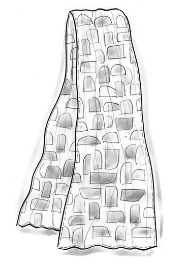 Huivi ”Hedda” ekopuuvillaa - musta