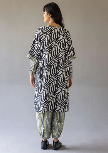 Kleid „Zebra“ aus Bio-Baumwollgewebe - vanille