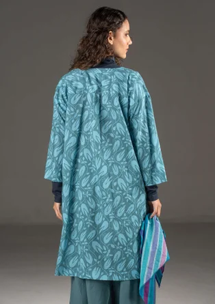 Woven “Kelly” dress in organic cotton - verona green/patterned