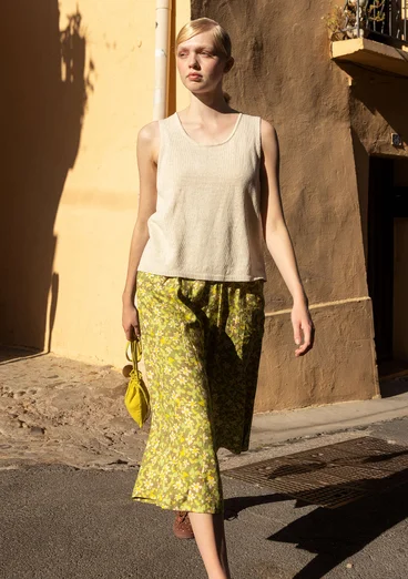 Webhose „Flora Flow“ aus Viskose - thymian-gemustert