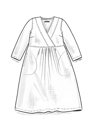 “Bodil” woven linen dress - lingonberry