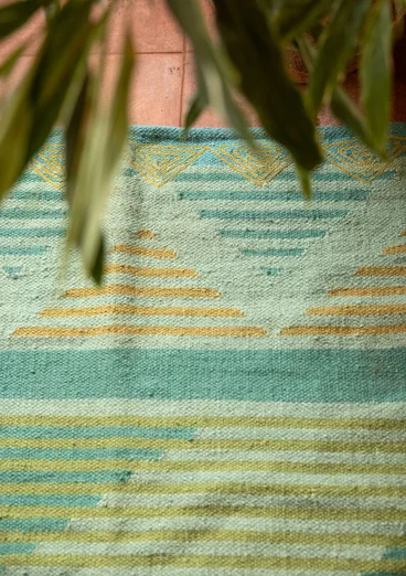 “Andes” wool rug - dusty green
