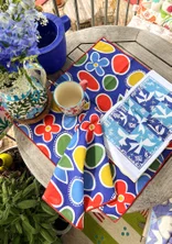 “Sol” organic cotton napkins, 2-pack - cobalt blue