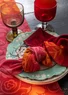“Vinterros” kitchen towel in organic cotton (tomato One Size)