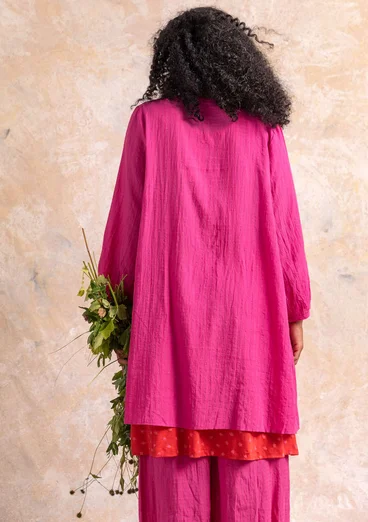 Tunique en tissu de coton/modal/viscose - cerise