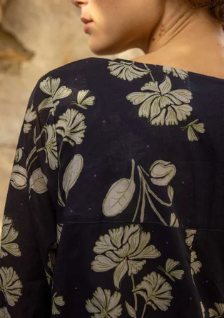 Webkleid „Meadow“ aus Bio-Baumwolle - schwarz