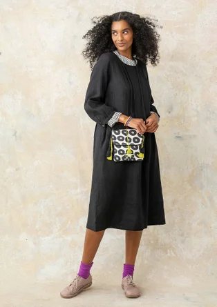 Kleid „Lillian“ aus Leinengewebe - schwarz