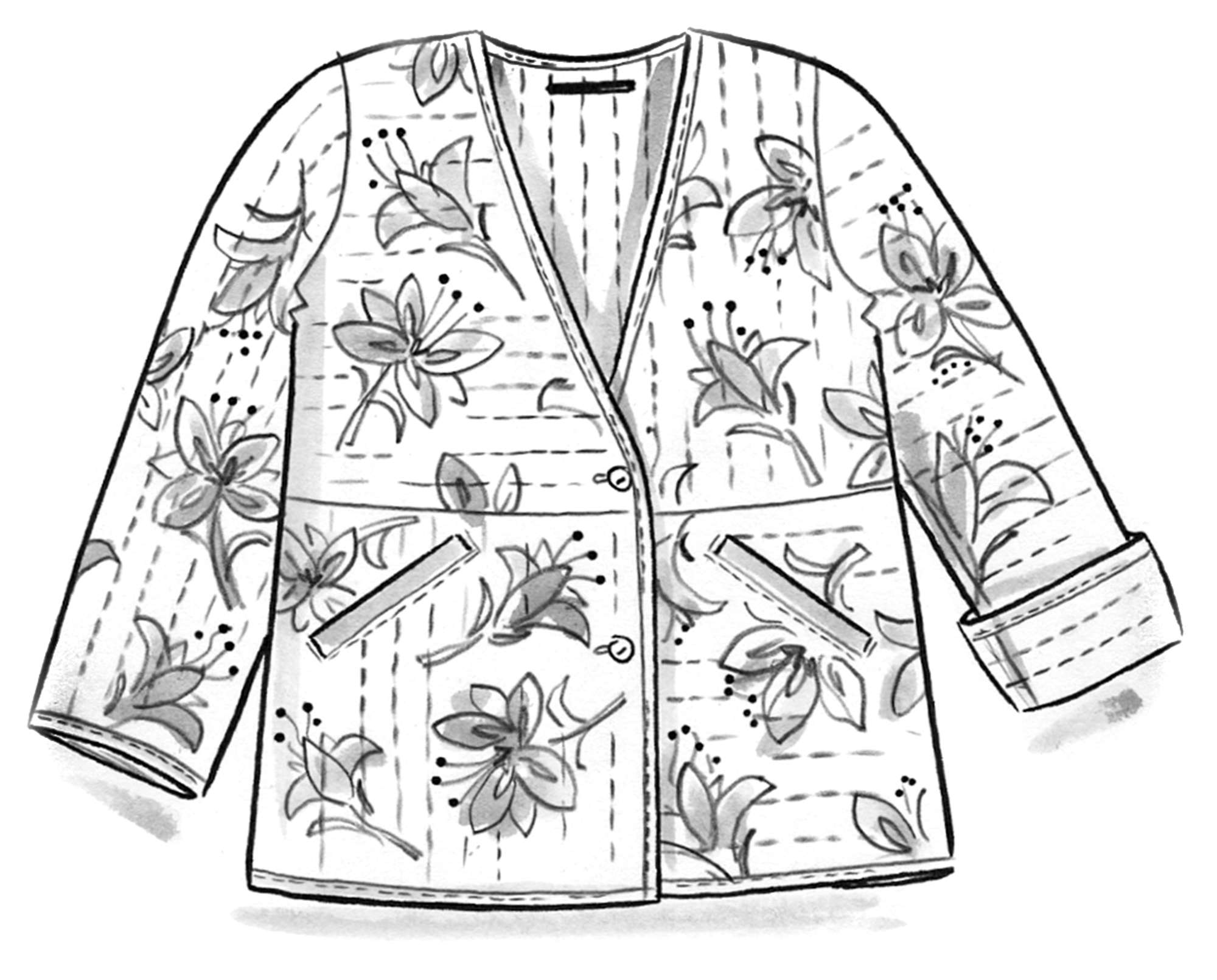 “Amaryllis” organic cotton jacket