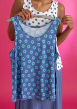 Jersey tank top in organic cotton/modal - cyklamen
