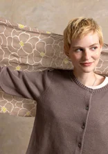 Recycled cotton cardigan - light potato