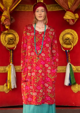 Robe "Mongolia" en jersey de lyocell/élasthanne - tomate