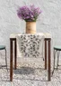  “Tulsi” block-printed table runner in organic cotton. (ash gray One Size)