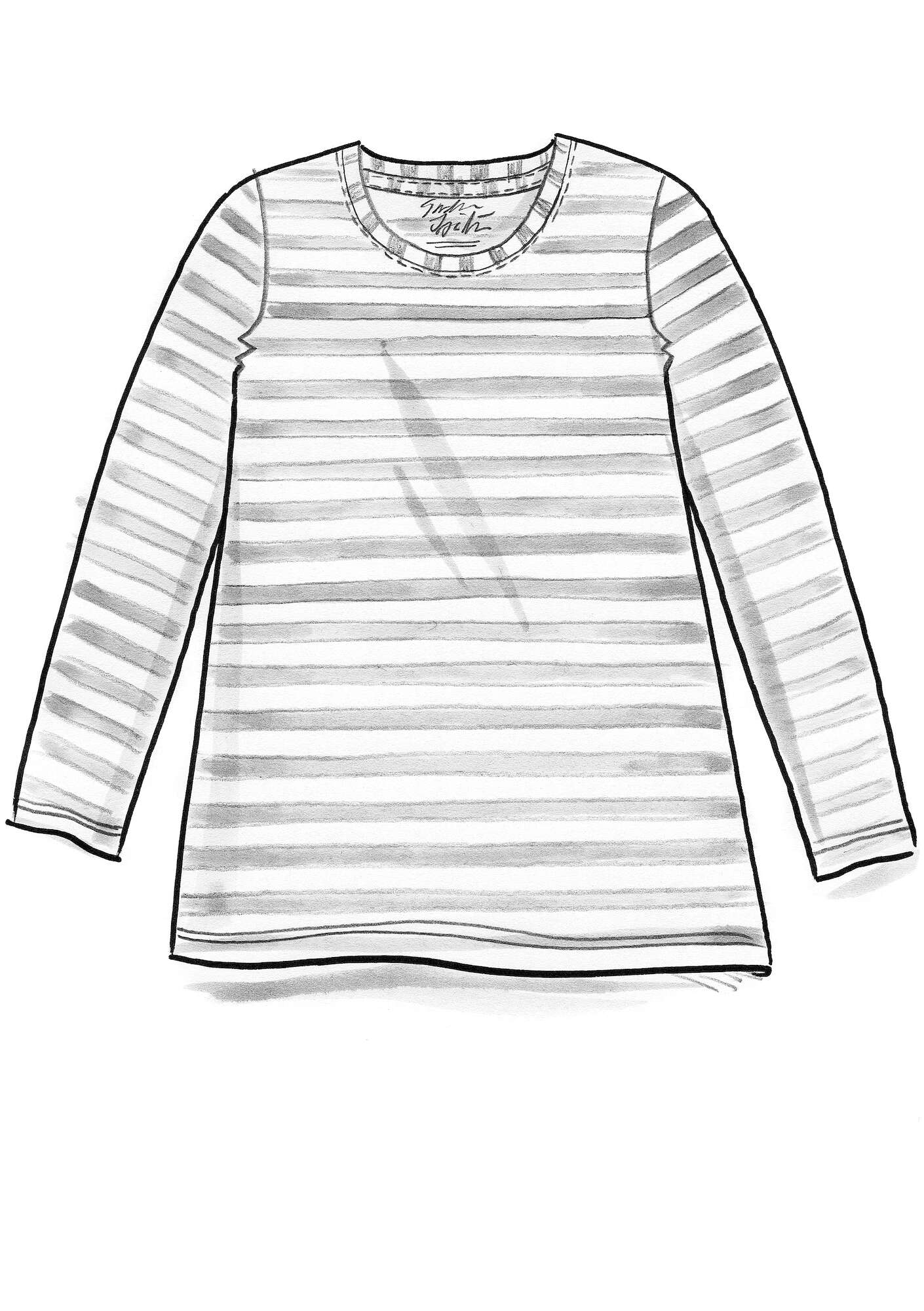 Organic cotton striped essential sweater