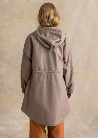 Vevd parkas «Vendela» i økologisk bomull - lys potet