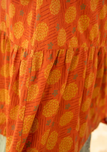 “Gjusta” woven organic cotton dress - henna